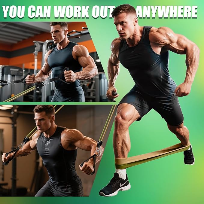 WHATAFIT Resistance Bands, Exercise Bands，Resistance Bands for Working Out, Work Out Bands with