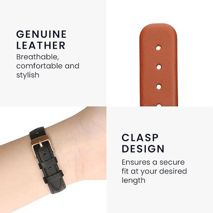 kwmobile Real Leather Watch Strap Compatible with Garmin Lily Sport - Fitness Tracker Replacement