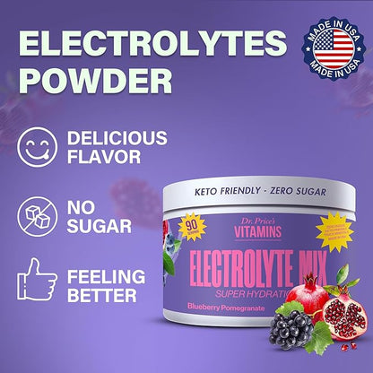 Dr. Price’s Electrolyte Mix | Sugar-Free Hydration Powder with 72+ Trace Minerals | No Sugar