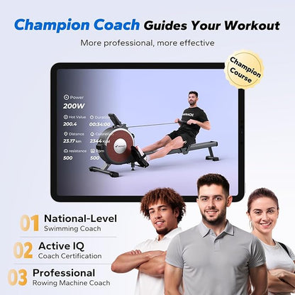 MERACH Rowing Machines for Home, Magnetic Rowing Machine with 16 Levels, Rower Machine of Quiet