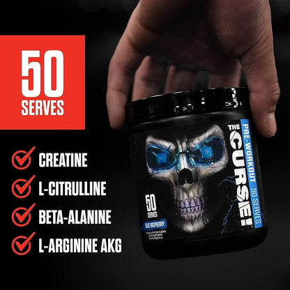 JNX SPORTS The Curse! Pre Workout Powder for Men & Women, Caffeine, Beta-Alanine, Creatine