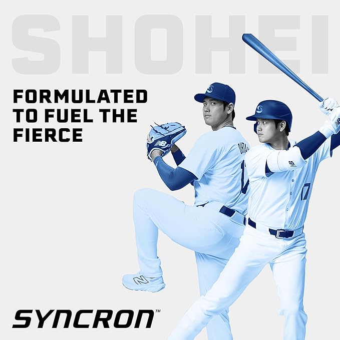 Syncron Pre Workout Sports Drink Endorsed by Shohei Ohtani, Aluminum Bottled, Sugar Free Energy