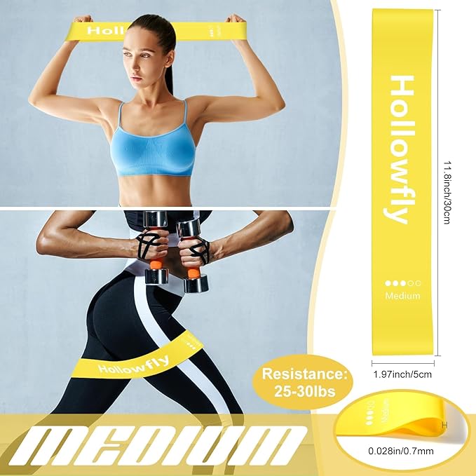 12 Pcs Latex Resistance Loop Exercise Bands for Booty Workout Stretch Exercise Bands Non Slip for
