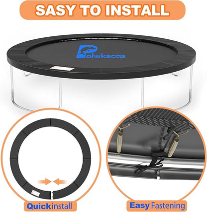 Trampoline Pad 10ft 12ft 14ft 15ft 16ft Trampoline Replacement Safety Pad, Waterproof and