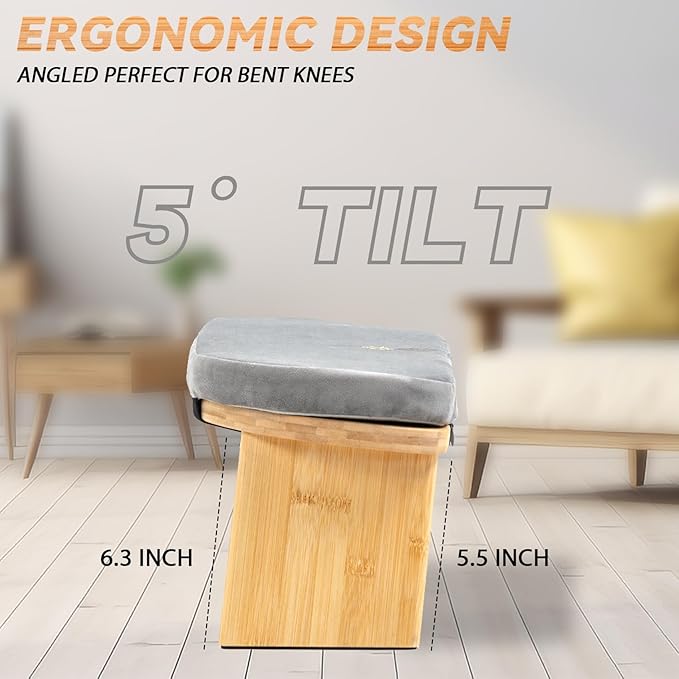 Meditation Bench, Bamboo Meditation Stool, Folding Kneeling Meditation Bench, Seiza Prayer Bench