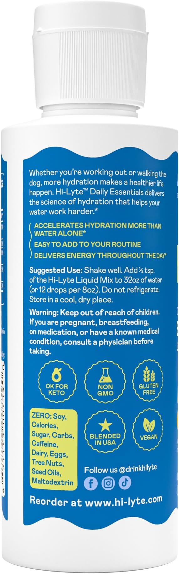 Hi-Lyte Electrolytes for Fasting, Immune Support and Rapid Hydration | Tropicals | NO Calories NO