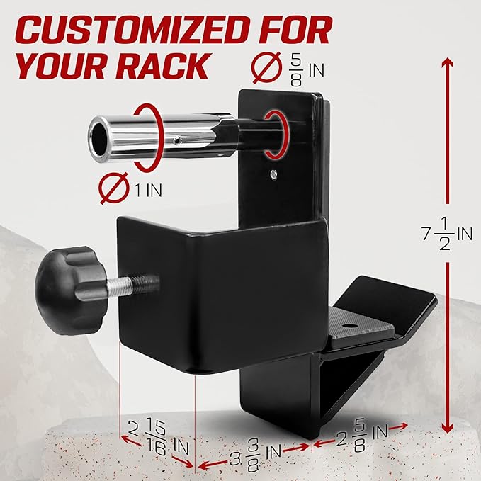Yes4All Power Rack J-Hooks & Attachments ??Heavy Duty Barbell Holders Compatible with 2x2 & 3x3
