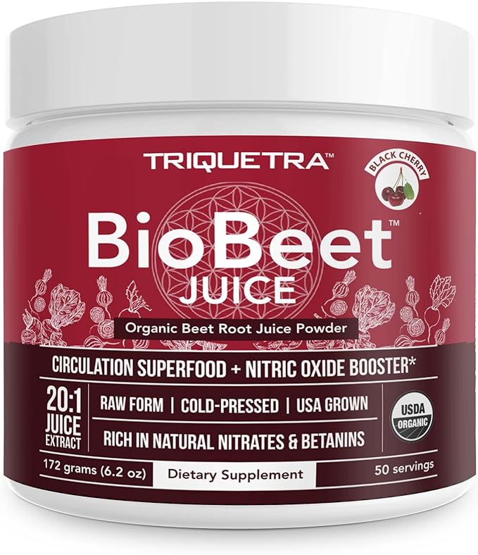 BioBeet® Beet Juice (Black Cherry Flavor) Max Strength 20x High Concentration than Beet Root Powder