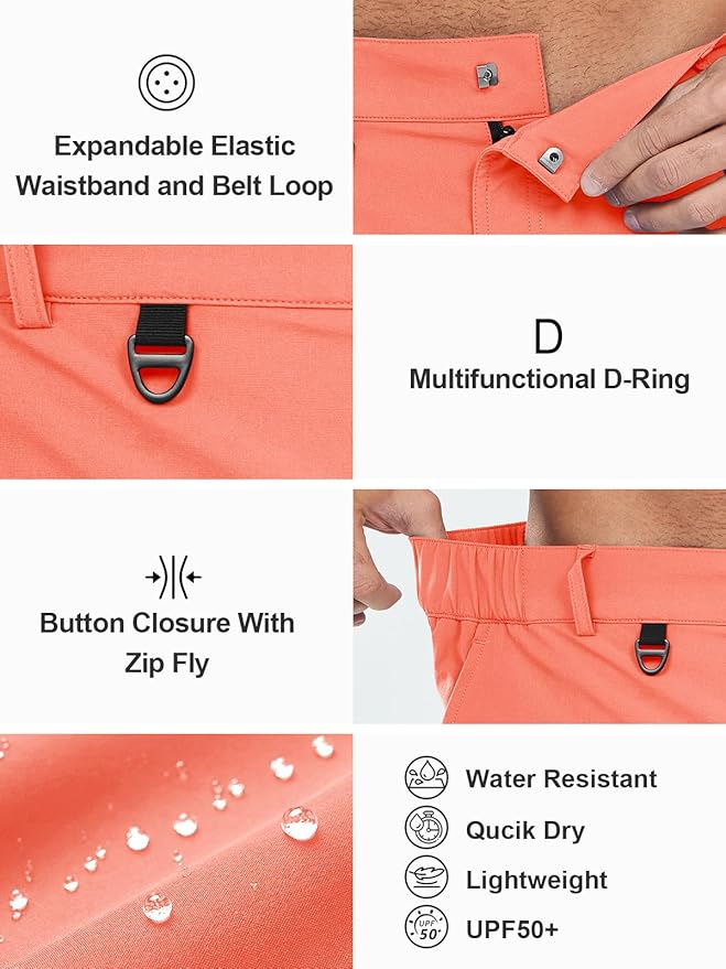 NORTHYARD Men's Cargo Hiking Shorts 9" Lightweight Outdoor Tactical Work Camping Sport Golf Casual