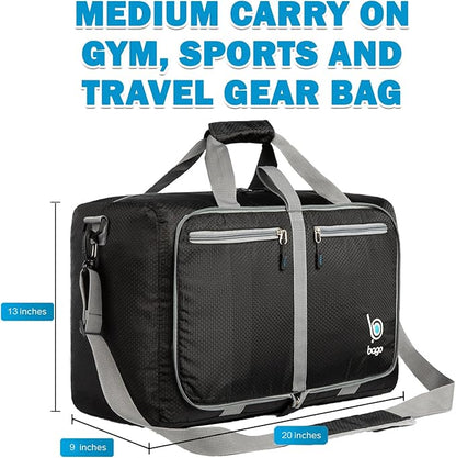 Bago Foldable Duffel Bags for Traveling Women & Men - 40L Sports Packable Duffle Bag for Travel