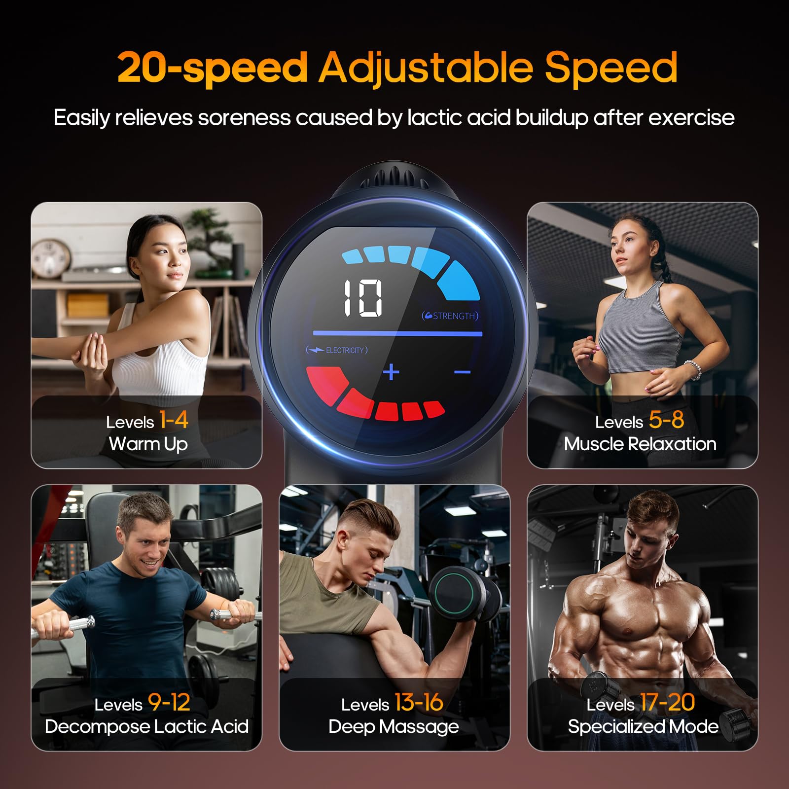 Massage Gun with Heat Massager Deep Tissue Muscle Massager Gifts for Men