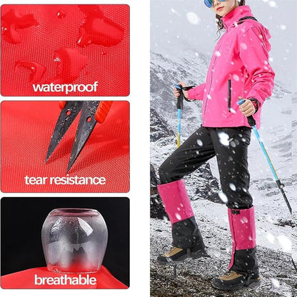 Leg Gaiters for Hiking Boots,900D Waterproof Hunting Hiking Gaiters Adjustable Snow Boot Gaiters