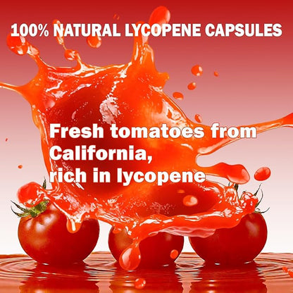Lycopene Supplements for Men 50mg, Natural Tomato Antioxidant Supplement, 90 Veggie