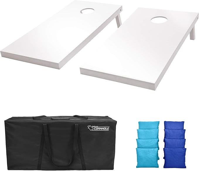 GoSports 4 ft x 2 ft Regulation Size Wooden Cornhole Boards Set - Includes Carrying Case and Over