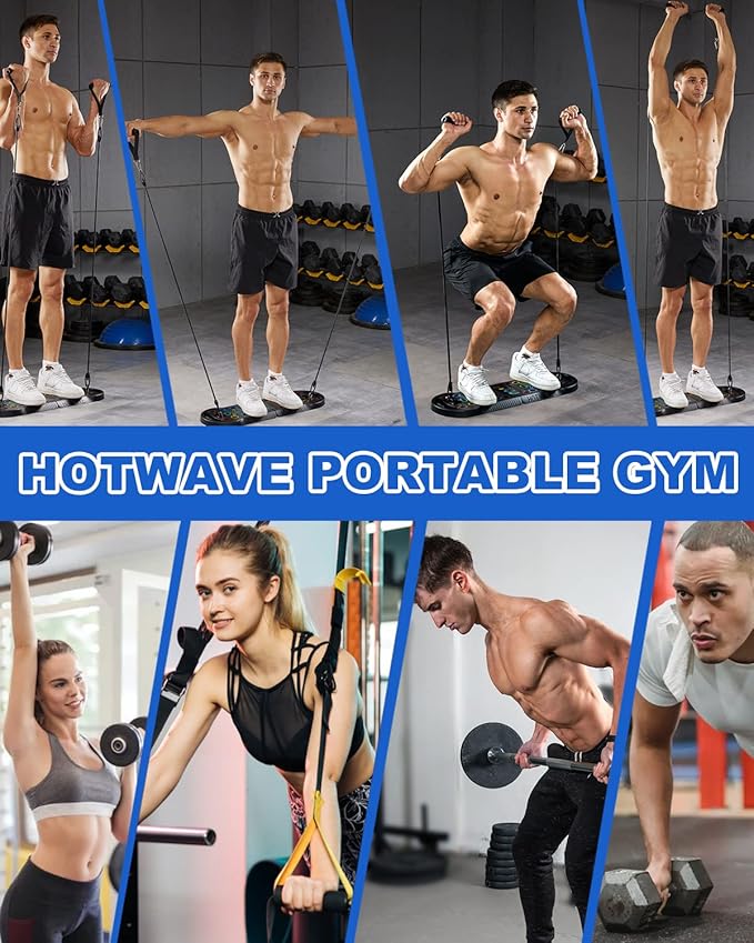 HOTWAVE Push Up Board Fitness, Portable Foldable 20 in 1 Push Up Bar at Home Gym, Pushup Handles