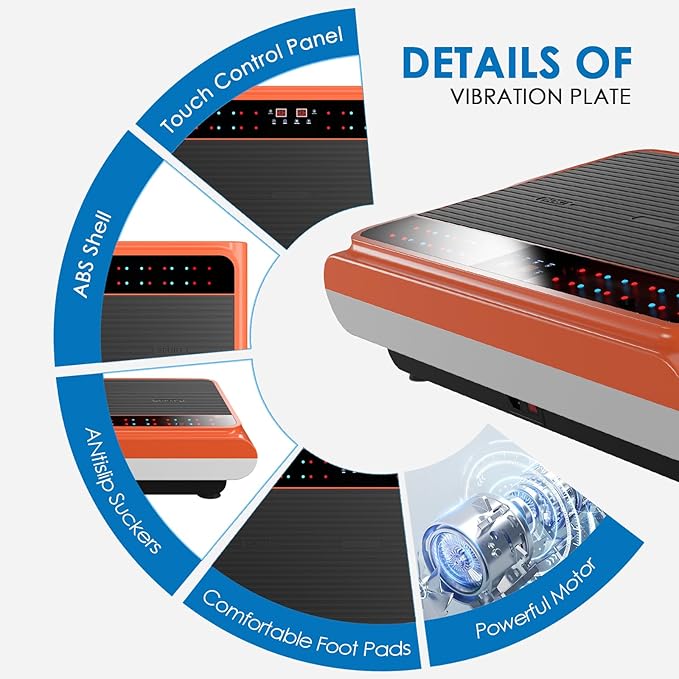 Vibration Plate Exercise Machine - Whole Body Workout Vibration Platform Lymphatic Drainage Machine