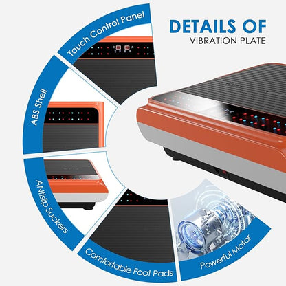 Vibration Plate Exercise Machine - Whole Body Workout Vibration Platform Lymphatic Drainage Machine