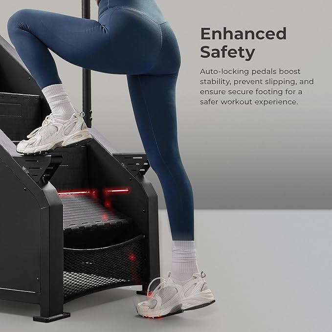 Sunny Health & Fitness Premium High-Intensity Smart Stepper Stair Climber, Commercial Grade, Cardio