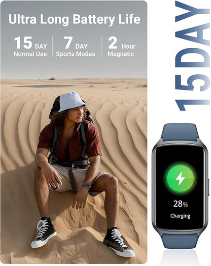 Health Fitness Tracker with 24/7 Heart Rate, Blood Oxygen, Blood Pressure, Sleep Tracker, 5ATM