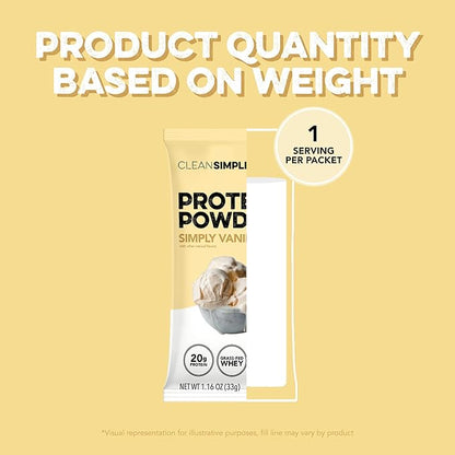 Clean Simple Eats Whey Protein Powder, Simply Vanilla Flavor Naturally Sweetened, 100% Grass Fed