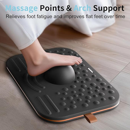 360-Degree Wobble Balance Board for Adults - 2-in-1 Dual-Sided Anti-Fatigue Mat & Stability Trainer