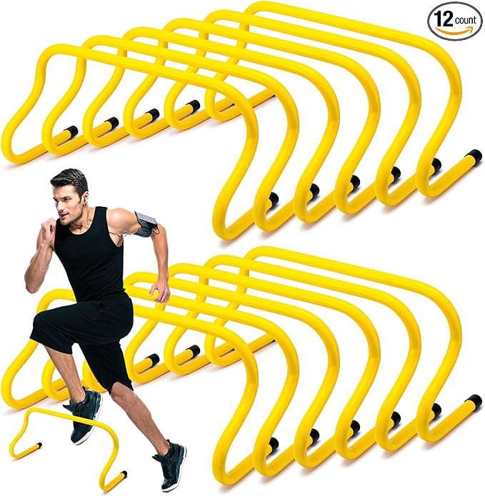 Wettarn 12 Pcs 9" Speed Training Agility Hurdles for Athletes Reliable Training Hurdle Plyometric