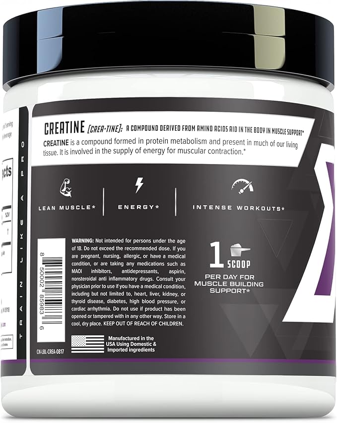 Cutler Nutrition Pure Creatine Monohydrate - 5g Per Serving 50 Servings - Premium Muscle Builder