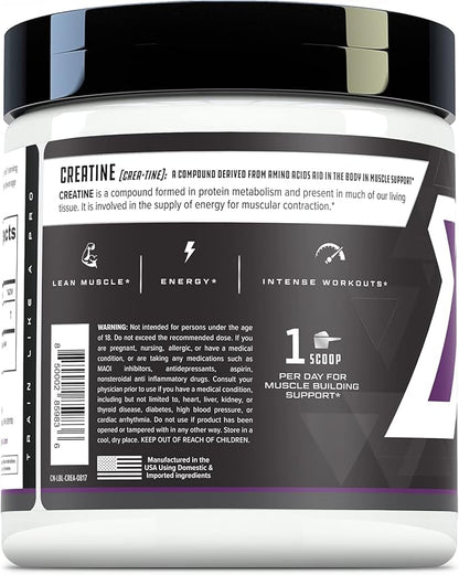 Cutler Nutrition Pure Creatine Monohydrate - 5g Per Serving 50 Servings - Premium Muscle Builder