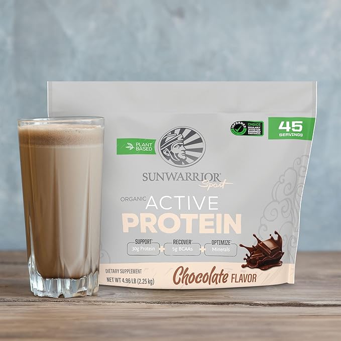Sunwarrior Organic Plant Based Protein Powder | Vegan Organic Protein Powder with BCAA Amino Acids