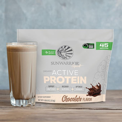 Sunwarrior Organic Plant Based Protein Powder | Vegan Organic Protein Powder with BCAA Amino Acids