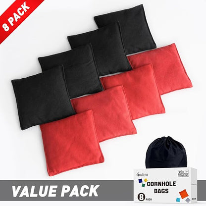 Cornhole Bags Set of 8 Regulation Corn Hole Bean Bags for Cornhole Game, Professional Weather