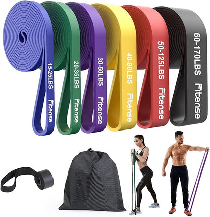 Resistance Bands Set - Pull Up Bands for Men Women, Exercise Bands Resistance with Door Anchor