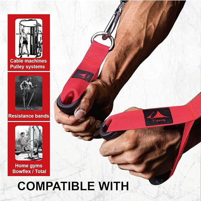 Heavy Duty Gym Workout Handles Attachment for Cable Machine,Resistance Band,Pulley System Home