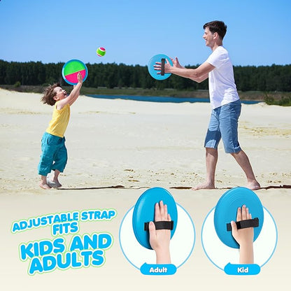 Toss and Catch Ball Set Upgraded - Kids Toys Outdoor Games for Whole Family - Water-Resistant Great