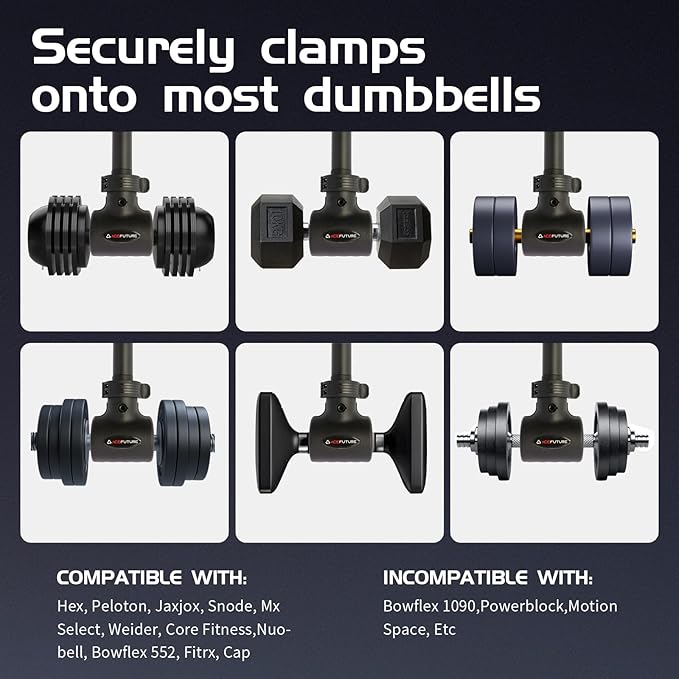 3 in 1 Dumbbell Converter Bar Set - Convert Dumbbells to Barbell & Kettlebell for Home Gym
