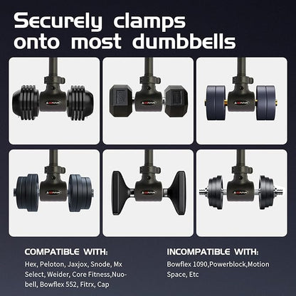 3 in 1 Dumbbell Converter Bar Set - Convert Dumbbells to Barbell & Kettlebell for Home Gym
