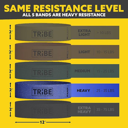 Fabric Resistance Bands for Working Out - Booty Bands for Women and Men - Exercise Bands Resistance