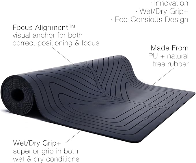 agoy Pro+ Warrior - Premium Non-Slip Yoga Mat – Eco-Conscious Design - PU Mat With Wet/Dry Grip+