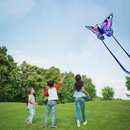 Colorful Butterfly Kite,Easy to Fly Large Outdoor Kite for Kids & Adults, Beach & Park Toys with