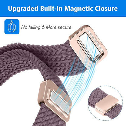 FINTIE Magnetic Braided Band Compatible with Garmin Vivoactive 5/6/Vivoactive 3, Garmin Venu/Venu