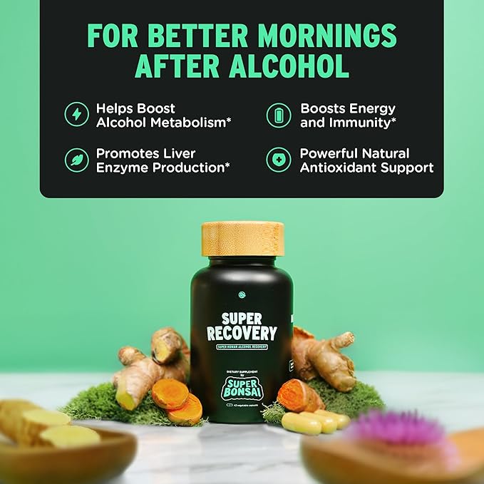 SuperBonsai Super Recovery Capsules for Post Celebration and Morning Relief - All Natural Holistic