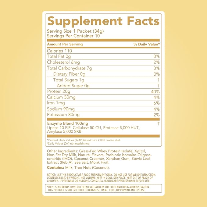 Clean Simple Eats Whey Protein Powder, Simply Vanilla Flavor Naturally Sweetened, 100% Grass Fed