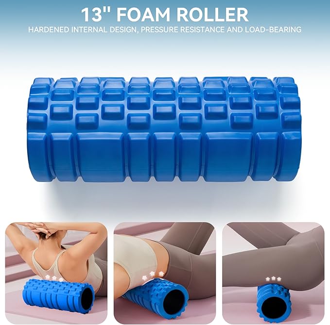 5 in 1 Foam Roller Set for Deep Tissue Muscle Massage, High Density Trigger Point Fitness Patented