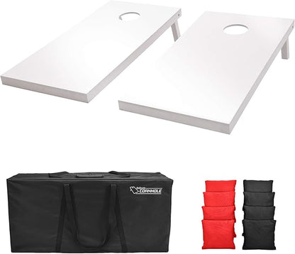 GoSports 4 ft x 2 ft Regulation Size Wooden Cornhole Boards Set - Includes Carrying Case and Over
