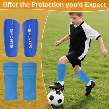 Shin Guards Soccer Kids 2025 Version High-Density Foam Soccer Shin Guard with Sleeves Shin