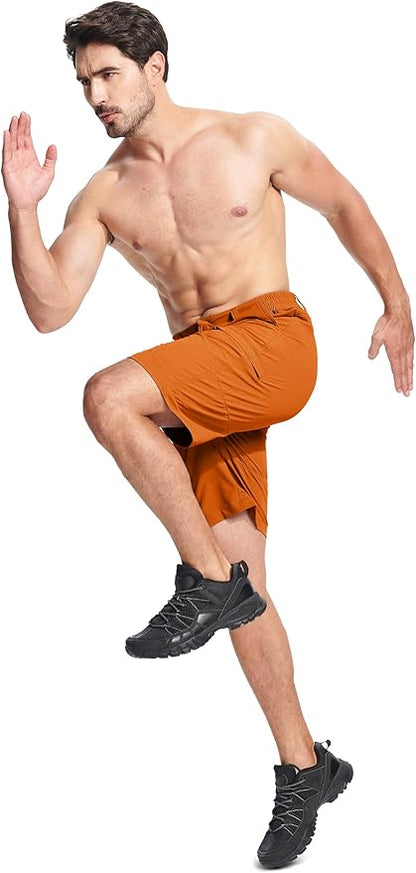MAGCOMSEN Men's Hiking Cargo Shorts Quick Dry Lightweight 9" Golf Shorts Summer Casual Work Outdoor