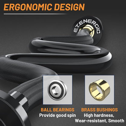 47" Olympic EZ Curl Bar 500-lbs Capacity Steel Barbell Suitable for 2" Weight Plates, 2-Inch Curl