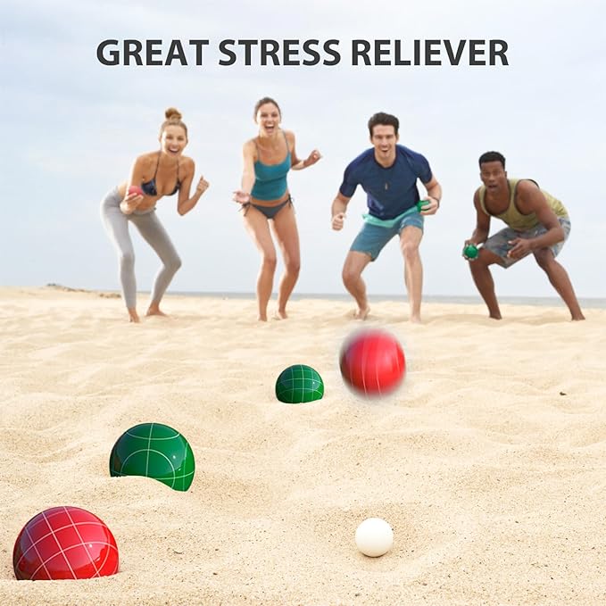 Professional Grade 107mm Bocce Ball Game Set Regulation Size and Weight 920g for Official