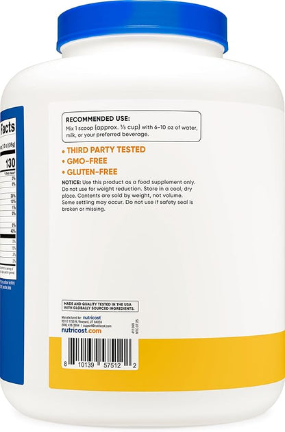 Nutricost Whey Protein Powder Pineapple (5 LBS) - Gluten-Free, GMO-Free, from Whey Protein