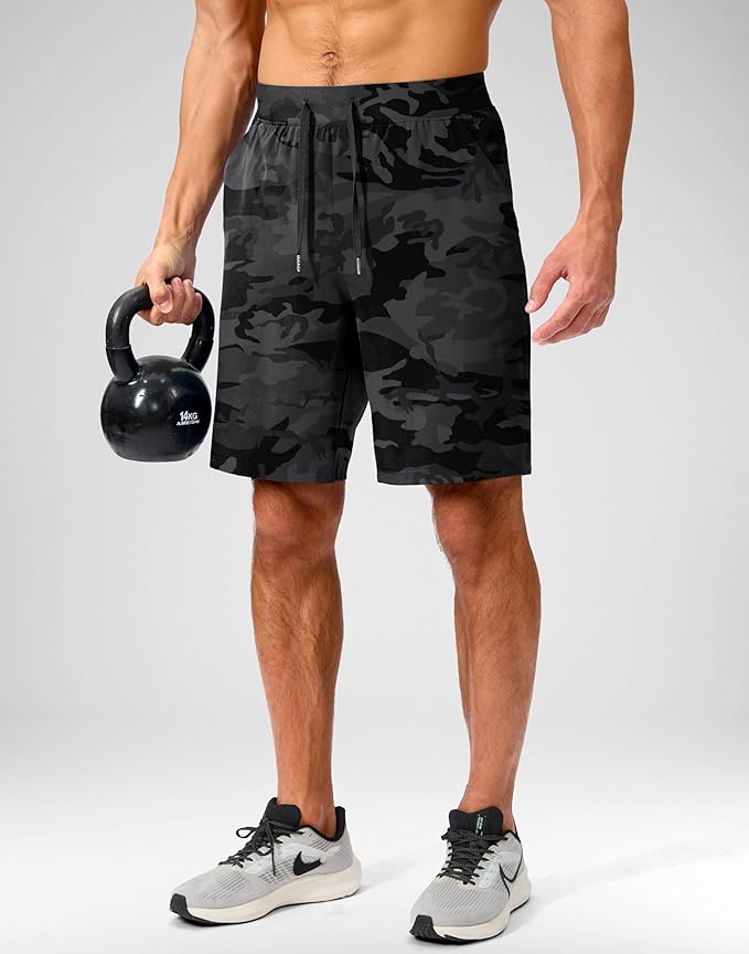 Men's Running Shorts with Zipper Pockets 9 Inch/ 7 Inch / 5 Inch Lightweight Quick Dry Gym Workout